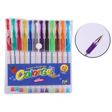 Caneta Esferográfica 12 Pçs Tinta GEL Glitter - Tudo em Caixa