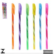 Caneta Esferográfica 6 Pçs 0.7mm Stripes Bright - Tudo em Caixa