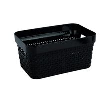 Cesto Organizador Plástico 21x11 Preto - Tudo em Caixa