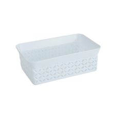 Cesto Organizador Plástico 13x5 Branco - Tudo em Caixa