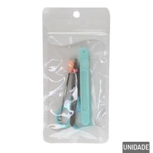 KIT Manicure 5 Peças Aço Inoxidável Color - Tudo em Caixa