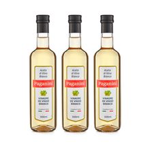 Kit 3X: Vinagre de Vinho Branco Italiano Paganini 500ml