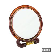 Espelho de Mesa Dupla Face 26,5x18cm Redondo - Tudo em Caixa