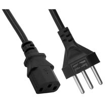 Cabo de Força 1,5 Metros certificado do Inmetro NBR 14136 Novo Padrão de Tomadas Tripolar até 10A