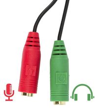 Cabo Headset Para Fone, 2 P2 Fêmea Para 1 P2 Macho