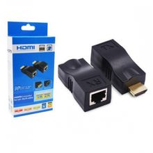 Extensor Hdmi 30 Metros Via 1 Cabo De Rede Rj45 Cat5e/6