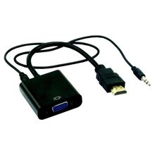 Adaptador Hardline HDMI para VGA Cabo de Áudio P2