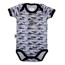 Body Bebê Atlético Mineiro Manga Curta Camuflado Oficial
