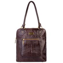 Bolsa mochila de couro croco Lívia