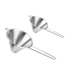 Funil Passador Chinoy Coador Peneira Aço Inox 24 e 20cm