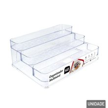 Organizador Multiuso de Plástico 26x19cm 3 Nichos - Tudo em Caixa