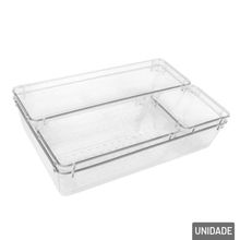 Organizador Multiuso de Plástico 23x14cm 4 Nichos - Tudo em Caixa