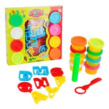 Massinha de Modelar 36 Peças Moldes Alfabeto - Tudo em Caixa