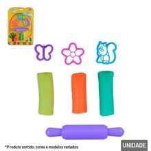 Massinha de Modelar 07 Peças com Molde - Tudo em Caixa