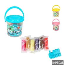 Massinha de Modelar 10 Peças com Molde - Tudo em Caixa