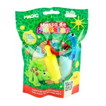 Massinha de Modelar 10 Peças Moldes Dinossauro - Tudo em Caixa