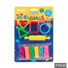 Massinha de Modelar 11 Peças com Moldes Formas - Tudo em Caixa