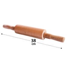 Rolo de Massa 38cm Madeira - Tudo em Caixa