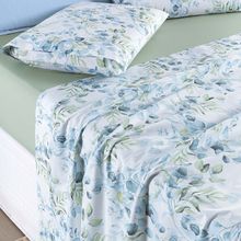 Jogo Cama Lençol Maris Casal Padrão Percalle 200 Fios Estampado 4 Peças Forest Verde