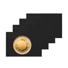 Jogo Americano Preto Dupla Face Sintetico Bar Restaurante 4un