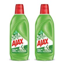 Kit 2 Limpador Ajax Festa Das Flores - Flores do Campo 500Ml