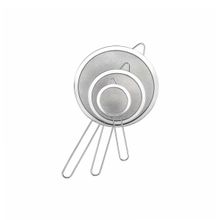 Peneira Inox Cabo Aço Cozinha Confeitaria Kit 10-14-18cm