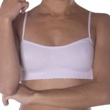 Top Selene Sem Costura Infantil - Branco