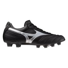 Chuteira Campo Mizuno Morelia Elite MD II Pro - Masculino - Preto-Cinza