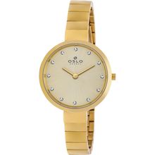 Relógio Oslo Feminino Ref: Ofgsss9t0034 C1kx Slim Dourado