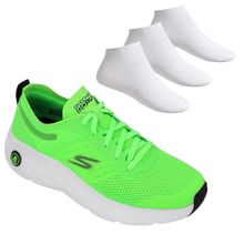 Kit Tênis Skechers Max Cushioning Masculino + 3 Pares de Meias