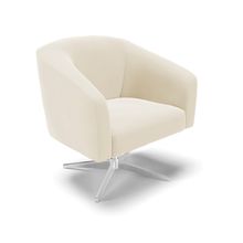 Poltrona Decorativa Giratória Cromada Stella Veludo D03 - D'Rossi