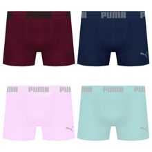 Kit 4 Cuecas Puma Boxer Sem Costura Masculina