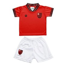 Conjunto Bebê Flamengo Uniforme Vermelho - Torcida Baby
