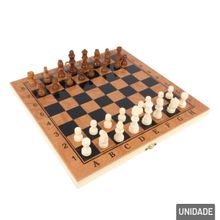 Jogo de Tabuleiro 3 EM 1 Xadrez Dama Gamão