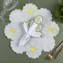 Jogo Americano Bordado em Linha de Seda 12 Peças Sabrina - 100% Poliéster