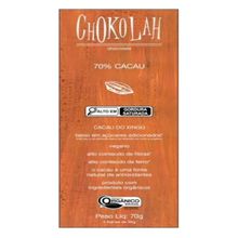 Chocolate 70% Cacau Baixo em Açúcares Orgânico CHoKolaH 70g