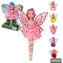 Boneca Fada Encantada com Asas Color - Tudo em Caixa