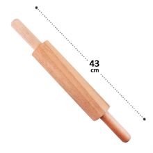 Rolo de Massa 43cm Madeira - Tudo em Caixa