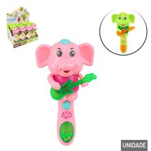 Varinha Plástico Elefante LUZ SOM e Movimento 17cm - Tudo em Caixa