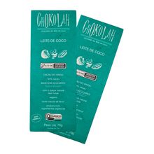 Kit 2X: Chocolate ao Leite de Coco S/ Açúcar Orgânico CHoKolaH 70g