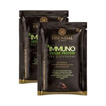 Kit 2X: Immuno Veggie Protein Cacao Sachê Essential Nutrition 36,6g