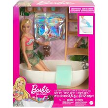 Boneca Barbie Conjunto Banho De Espuma Mattel - HKT92