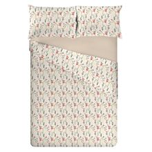 Jogo Cama Queen 4 Pc Algodão Premium Florzinhas Estamparia