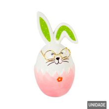 Enfeite Decorativo de Páscoa Coelho Porcelana 15cm - Tudo em Caixa