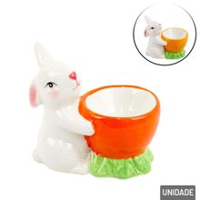 Enfeite Decorativo de Páscoa Coelho Porcelana 9cm - Tudo em Caixa