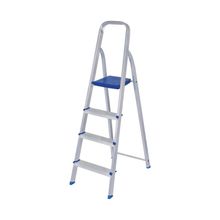 Escada De Alumínio 4 Degraus Tesoura Capacidade 120 kg Mor