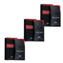 Kit 3 Perfume Noir Gem I-Scents Masculino Eau de Toilette 100ml