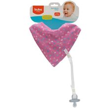 Bandana Baby Com Prendedor De Chupeta Buba Coração - 9787 Buba