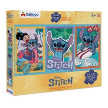 Quebra Cabeça Stitch 3 Cenas 300 Peças 1222.1 - Xalingo