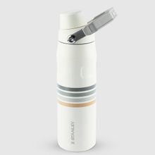 Garrafa Térmica Aerolight Fast Flow Varsity Cream Ash Stripes 710ml - Stanley R8480
